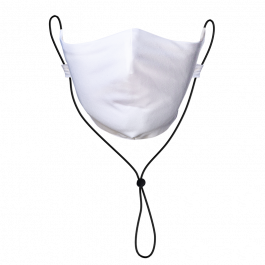 White Solid Neck Strap Face Masks | Century Mask