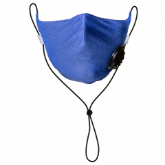 Royal Blue Solid Neck Strap with Exhalation Valve